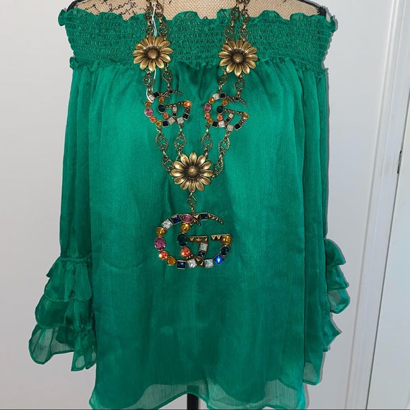 Gucci Marmont Multicolor Logo Necklace - Picture 3 of 12